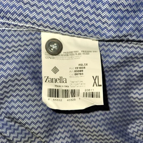 Zanella Blue Dress Shirt - Picture 4 of 4